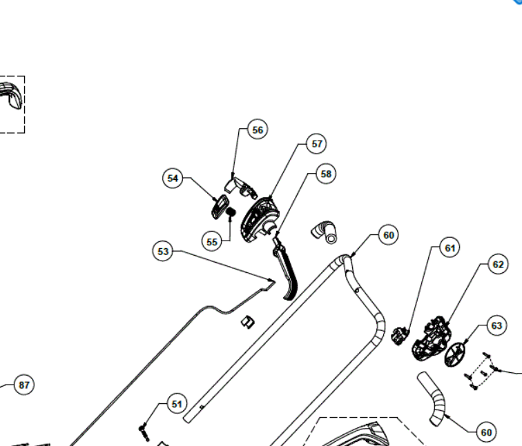 Ryobi handtag Höger 5131042849