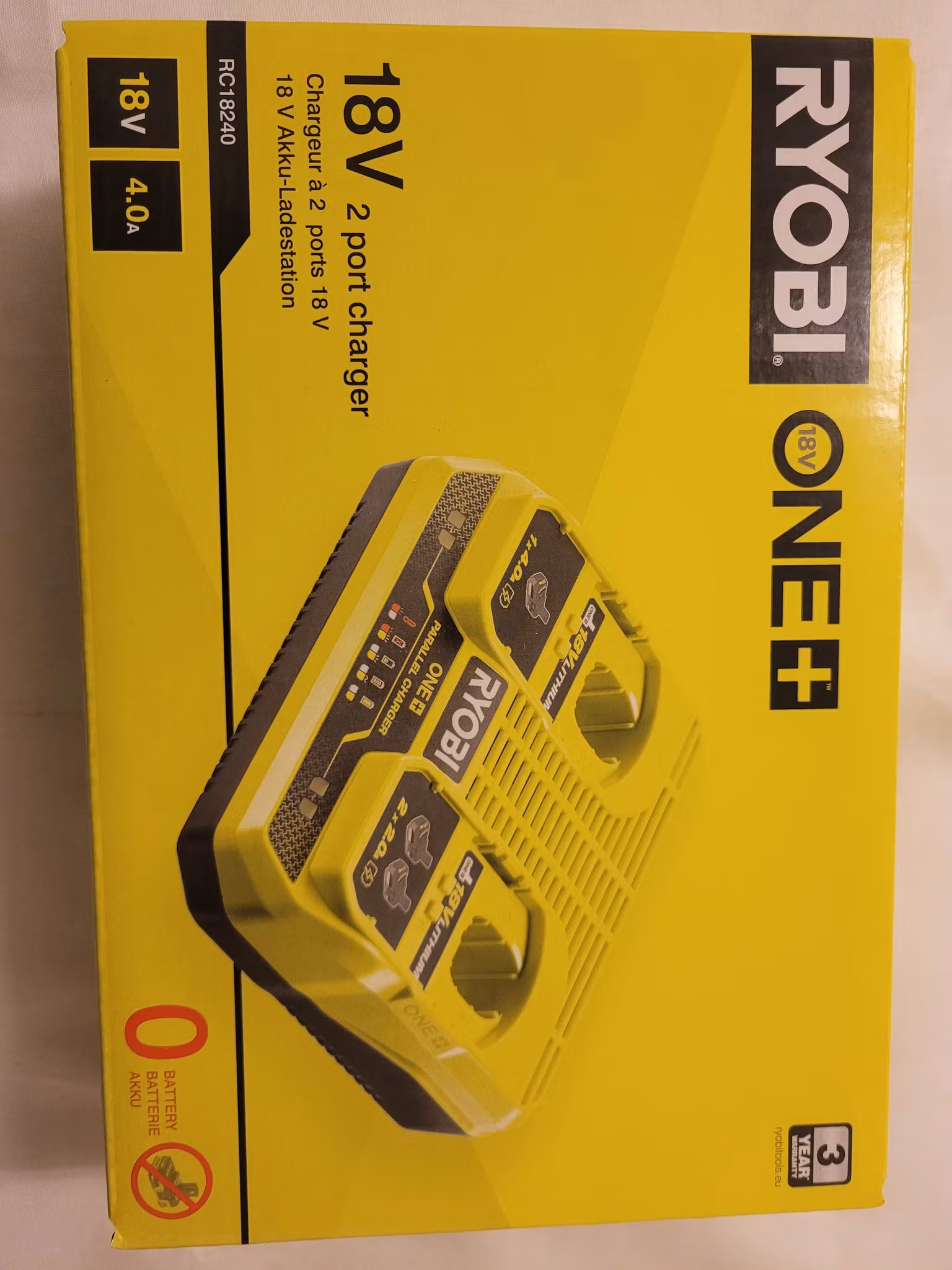 Ryobi Dubbelladdare RC18240