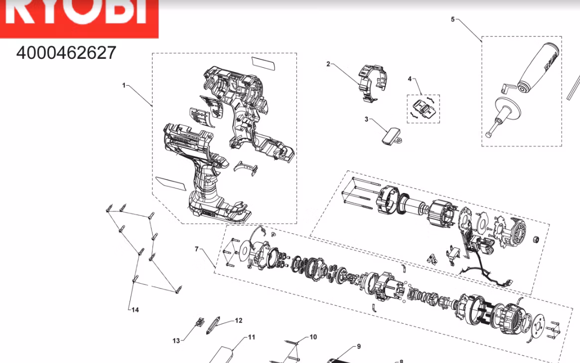 Ryobi housing 5131041846