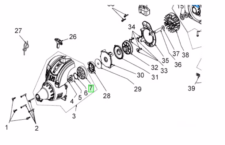 Ryobi CLUTCH COVER 5131008611