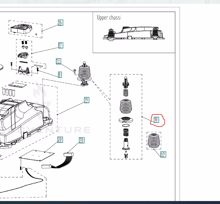 Greenworks Suspension Assembly c