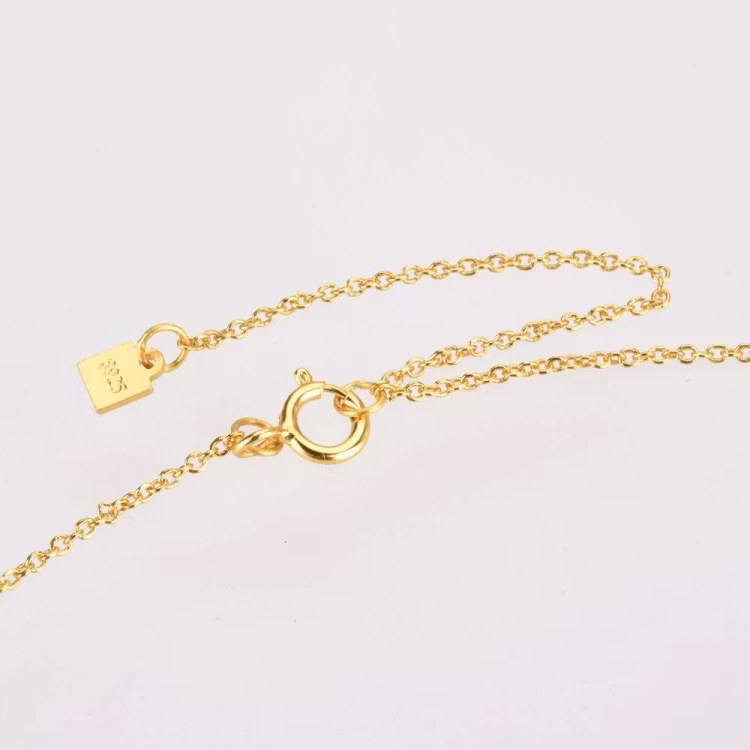 Halsband – Geneve Honey Bee, guld – gråblå
