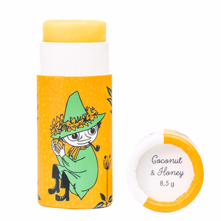KORT DATUM – Ekologiskt Läppcerat av bivax med smak av kokos & honung – Moomin by G&L