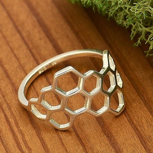 Vaxkakebitsring i silver