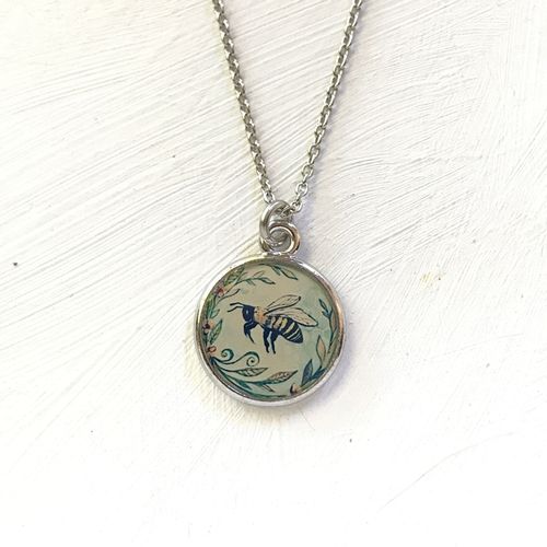 Halsband – Bee Garden, silverfärg