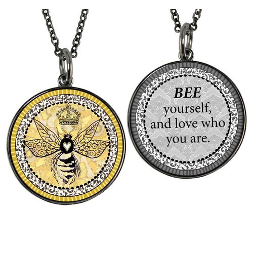 Halsband – Vintage Bee, dubbelsidigt