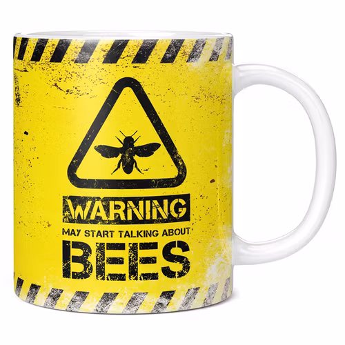 Mugg, "gigantisk" vit – Warning May start talking about bees