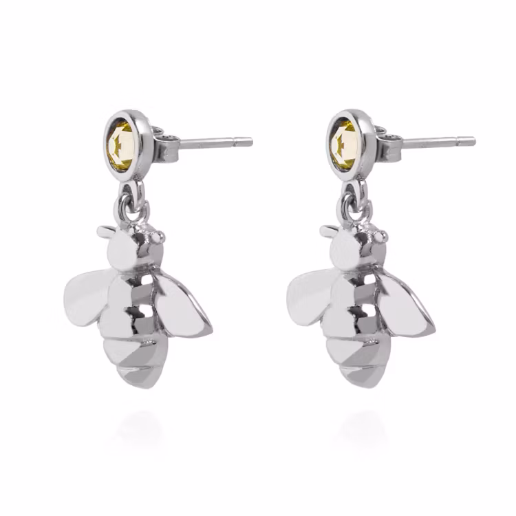 Örhängen – Sparkle Bee drop, silver
