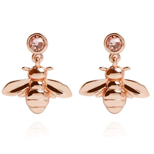 Örhängen – Sparkle Bee drop, roséguld