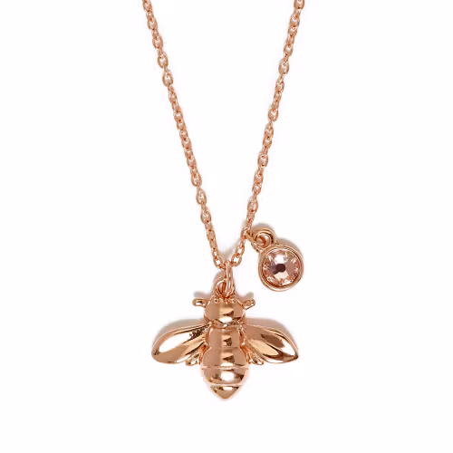 Halsband – Sparkle Bee, roséguld