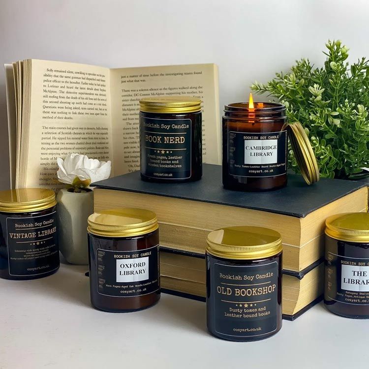 Doftljus, glasburk 180 ml – Old Bookshop