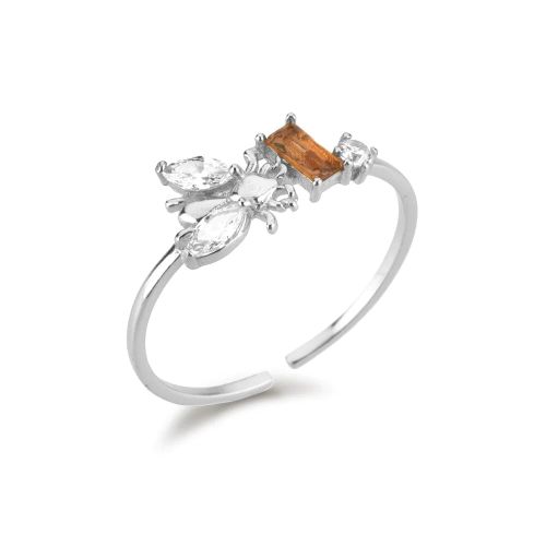 Ring – Geneve Honey Bee & Comb, silver