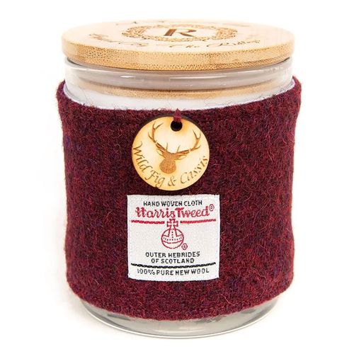 Doftljus, Created By The Ridleys – Wild Fig & Cassis with Harris Tweed Sleeve