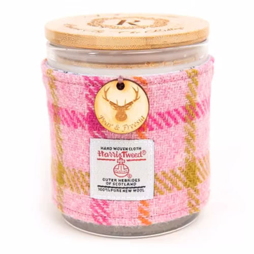 Doftljus, Created By The Ridleys – Pear & Freesia with Harris Tweed Sleeve