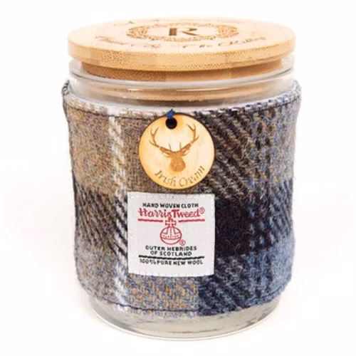Doftljus, Created By The Ridleys – Irish Cream with Harris Tweed Sleeve