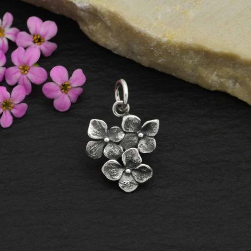 Hortensia i tretal, silver