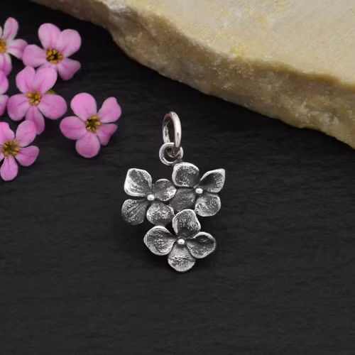 Hortensia i tretal, silver