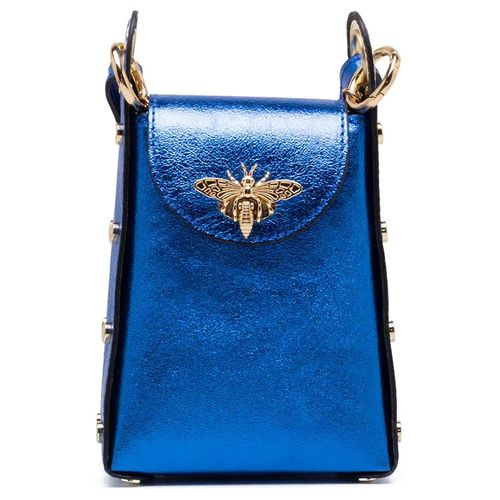 Handväska – The Bee Bag, blå metallic