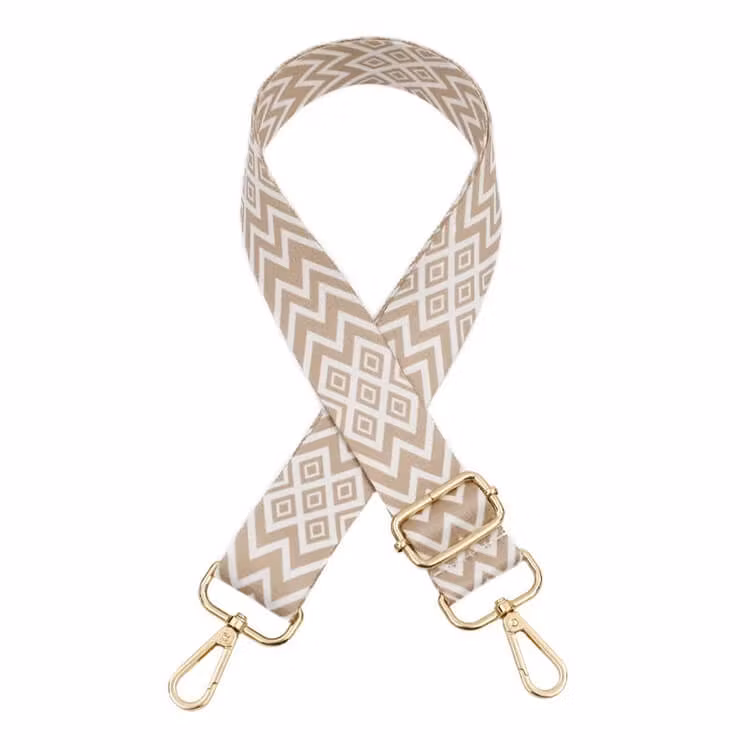 Axelrem – Zig Zag, vit & beige