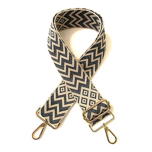 Axelrem – Zig Zag, blå & beige