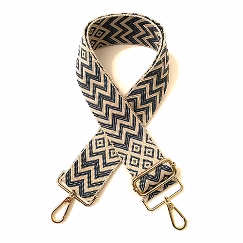 Axelrem – Zig Zag, blå & beige