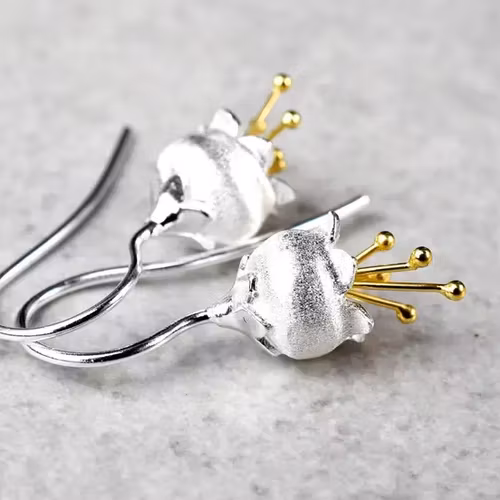 Örhängen – Blomklockor i silver