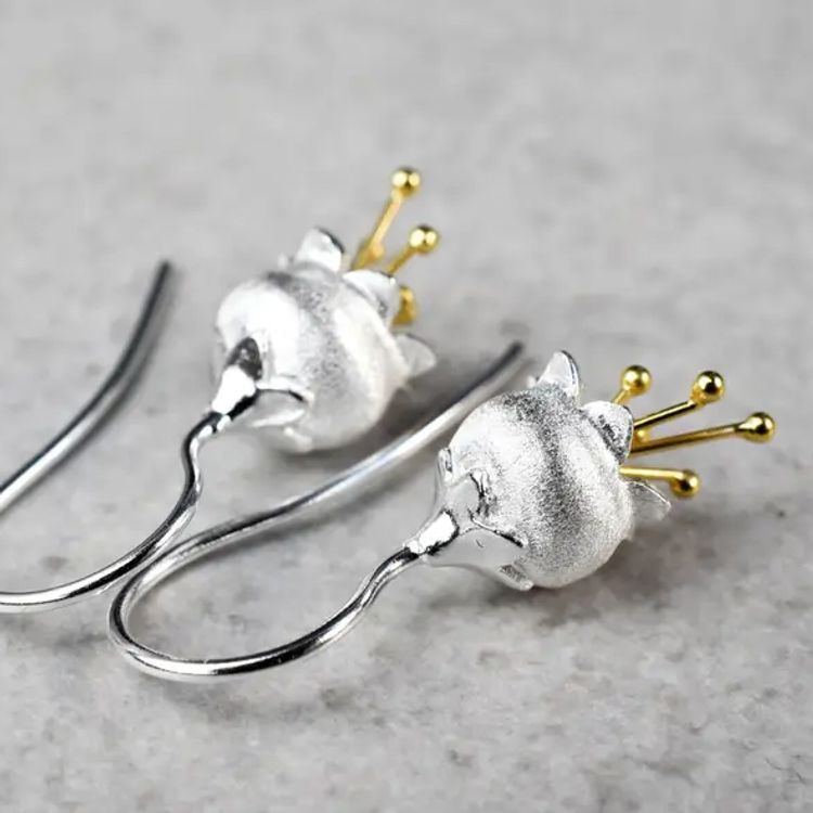 Örhängen – Blomklockor i silver