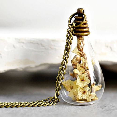 Halsband – Sea Lavender i glasdroppe
