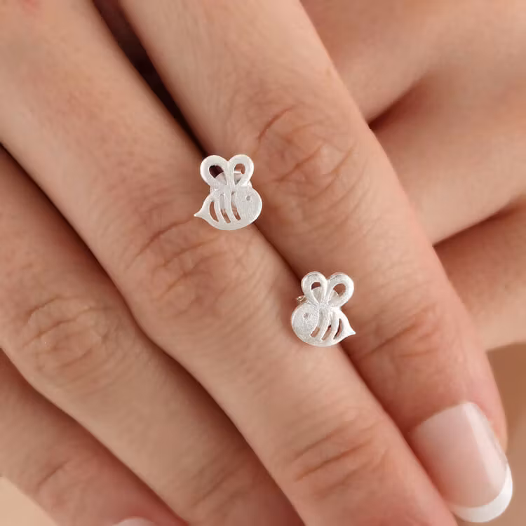 Örhängen – Busy bee, silver
