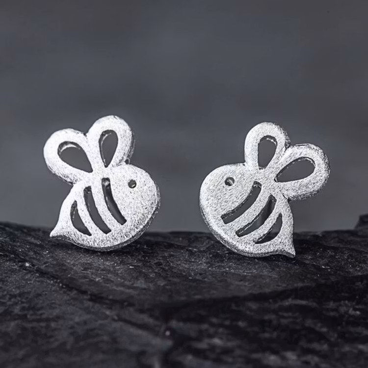 Örhängen – Busy bee, silver