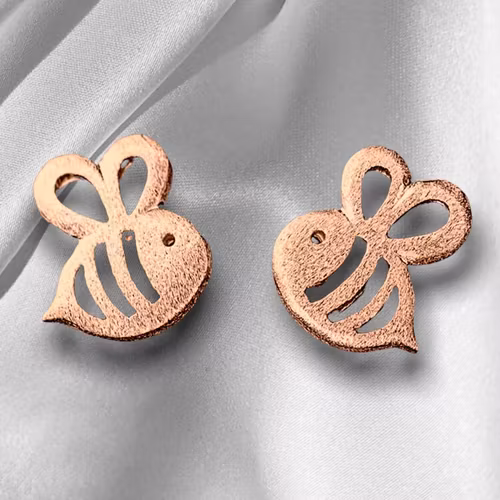 Örhängen – Busy bee, roséguld