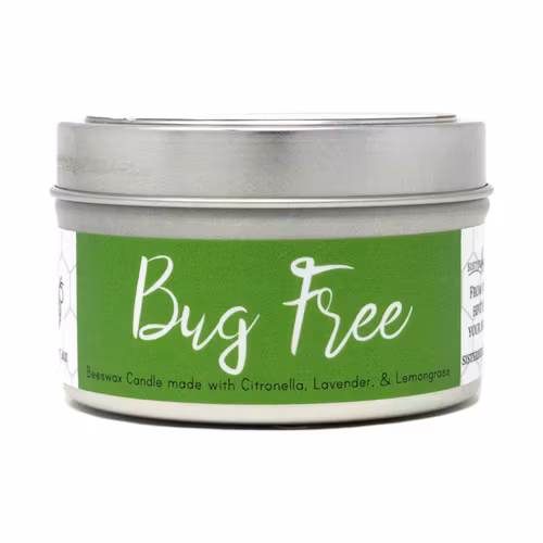 Doftljus, bivax – Bug Free, citronella, lavendel & citrongräs