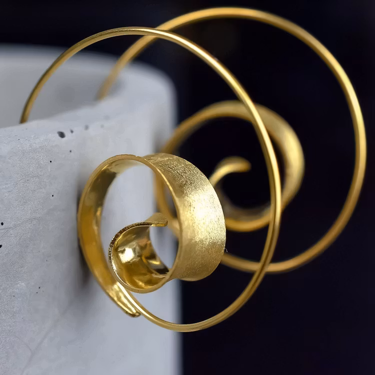 Örhängen – Spiral, guld