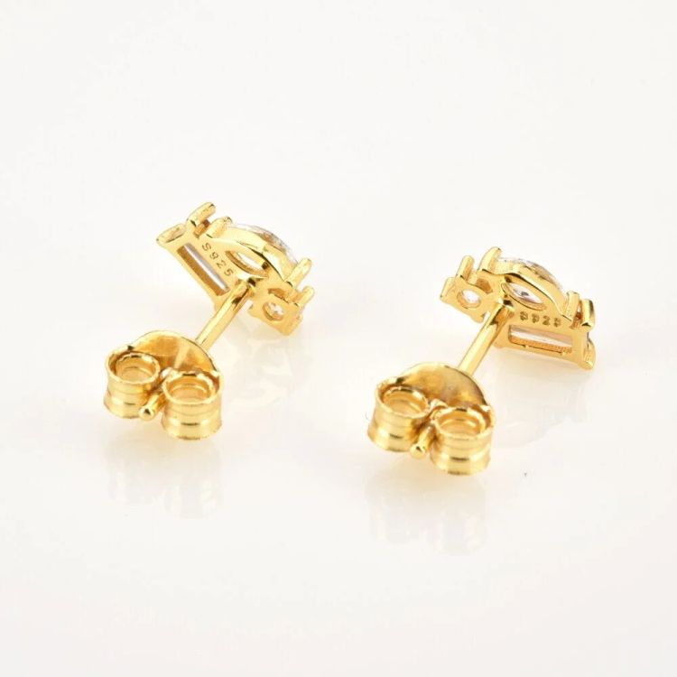 Örhänge – Geneve Honey Comb Crystal, guld
