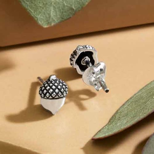 Örhängen – Ekollon i silver