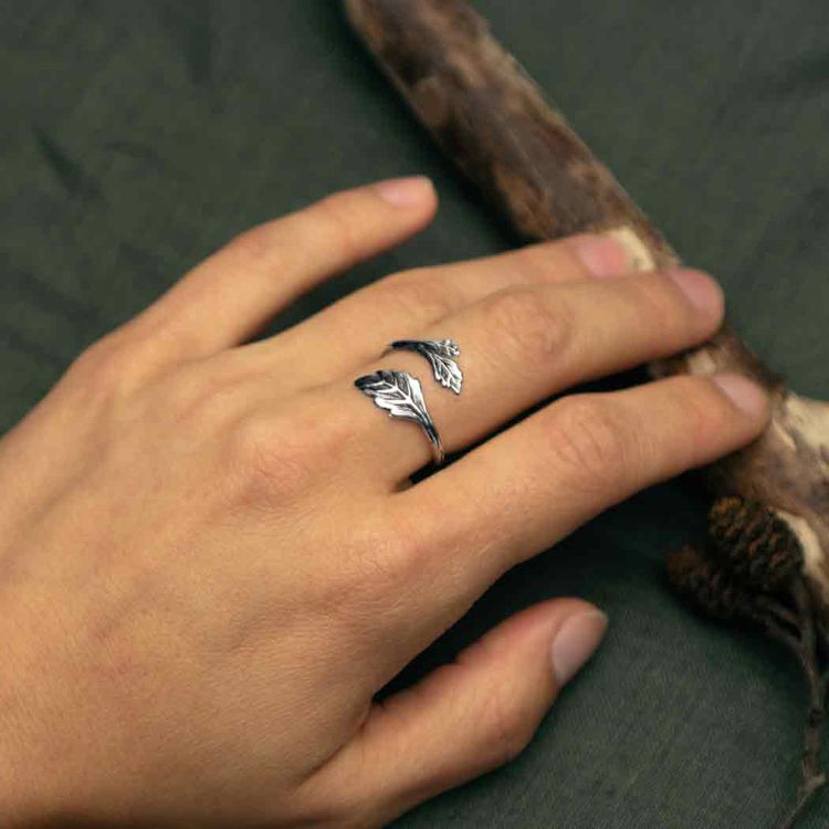 Ring – Blad, silver