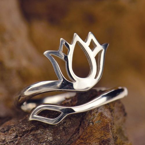 Ring – Lotusblomma, silver