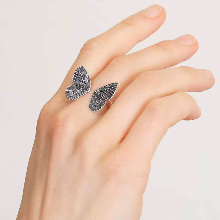 Ring – Fjärilsvingar, silver