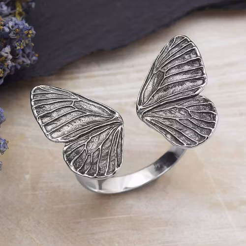 Ring – Fjärilsvingar, silver