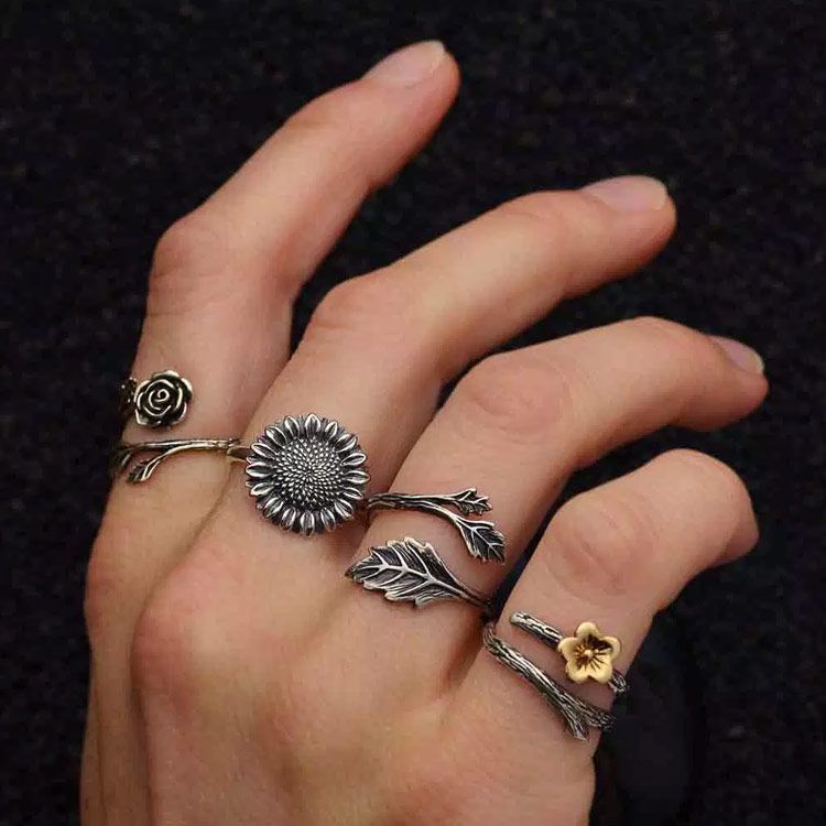 Ring – Blad, silver
