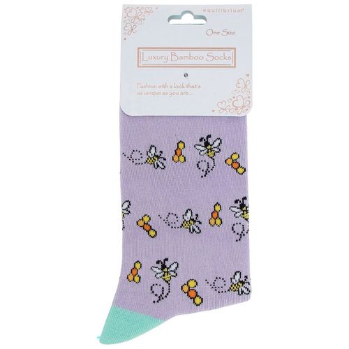 Strumpor, bambu – Honey Bee, lila