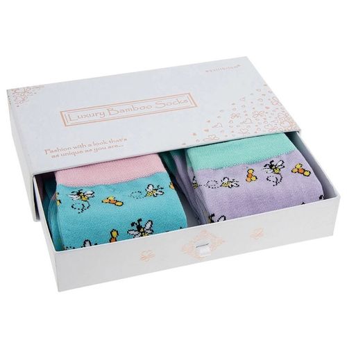 Strumpor, bambu – Honey Bee i presentask