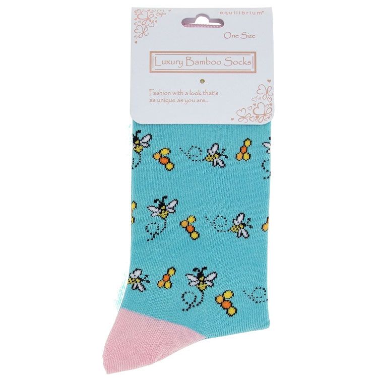 Strumpor, bambu – Honey Bee i presentask