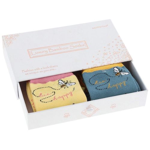 Strumpor, bambu – Bee Happy i presentask