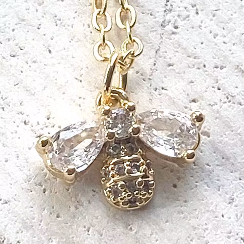 Halsband – Kristallbi, guld