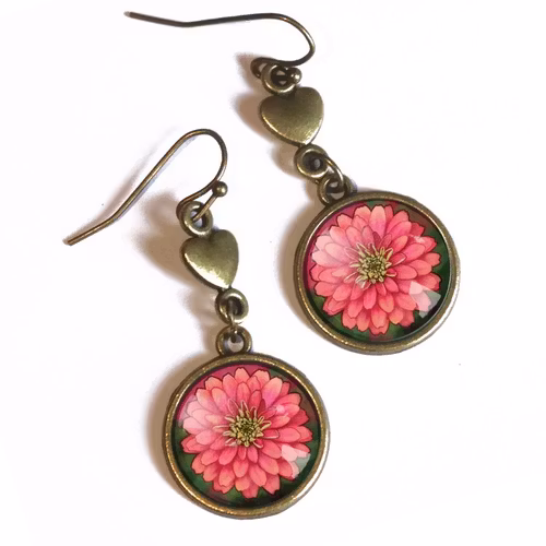 Örhängen, krok – Zinnia