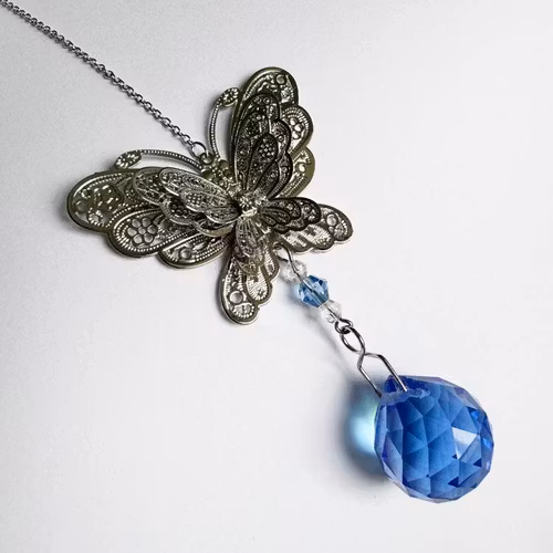Solfångare – Fjäril med prisma, blå