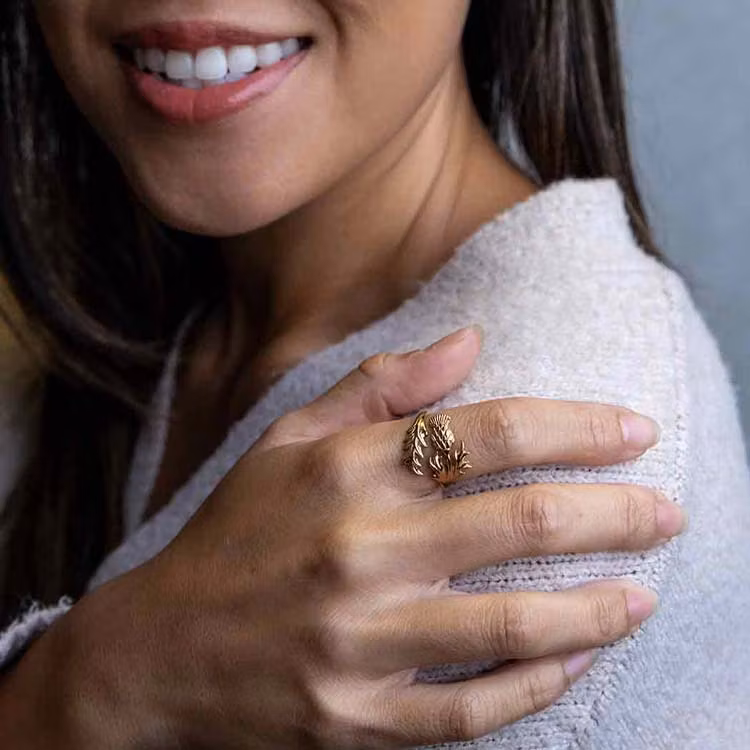 Ring – Tistel, brons