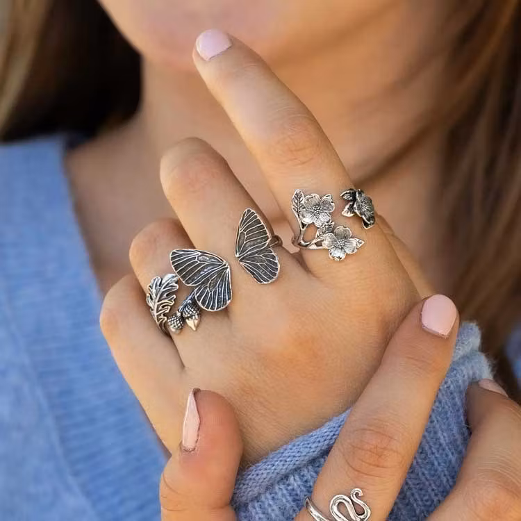 Ring – Fjärilsvingar, silver