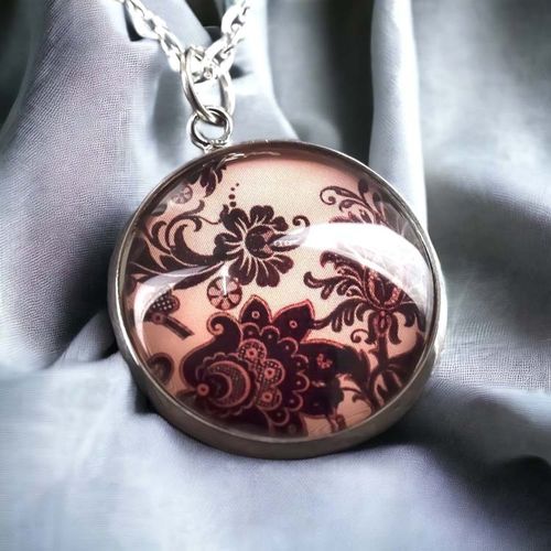 Halsband – Blommig shabby med rosa toner